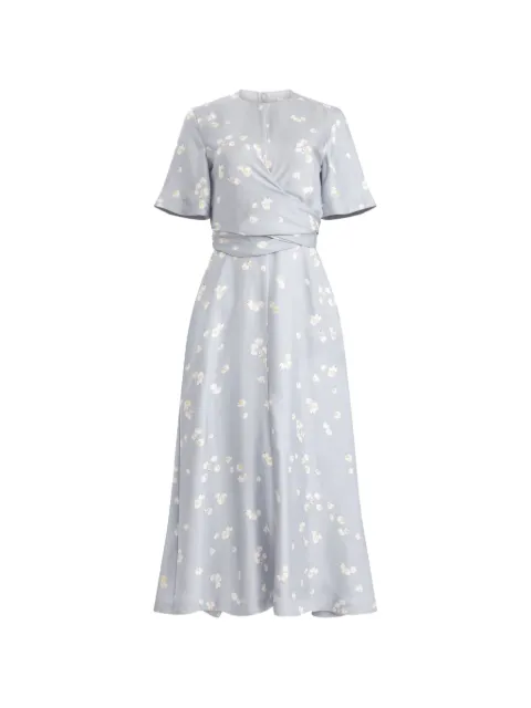 Altuzarra floral wrap midi dress Blue S2263035416067