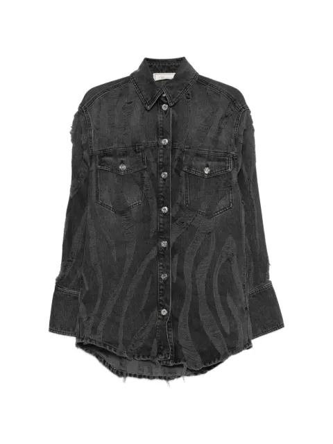 Blumarine distressed denim shirt Grey P622J240A