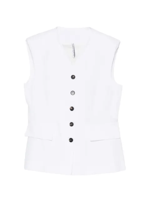Liviana Conti button-up sleeveless waistcoat White F6SL12