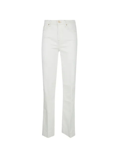 7 For All Mankind Tailorless Modern Dojo contrast-stitching jeans White 7U340C14