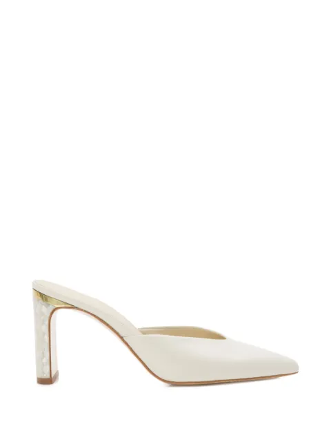 FREYA ROSE Jolie pointed-toe heeled mules White JOLIE