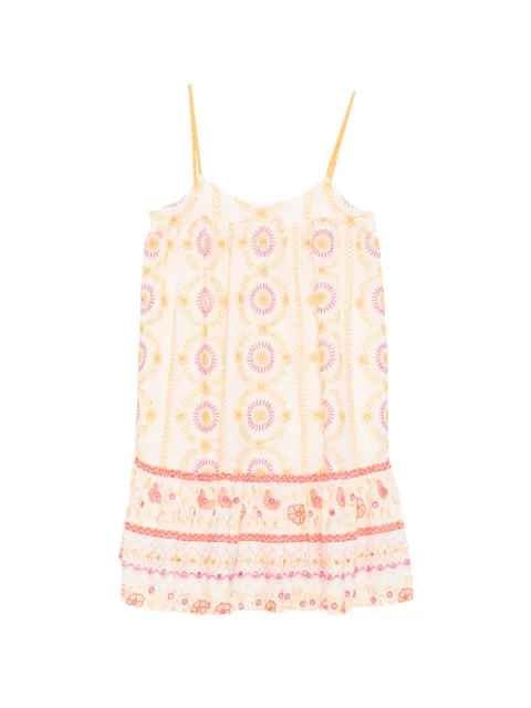 TWINSET floral-embroidered mini dress Neutrals 261LB2TCC