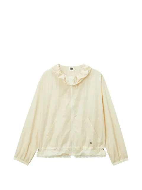 b+ab ruffled cotton jacket Neutrals 6S117AS