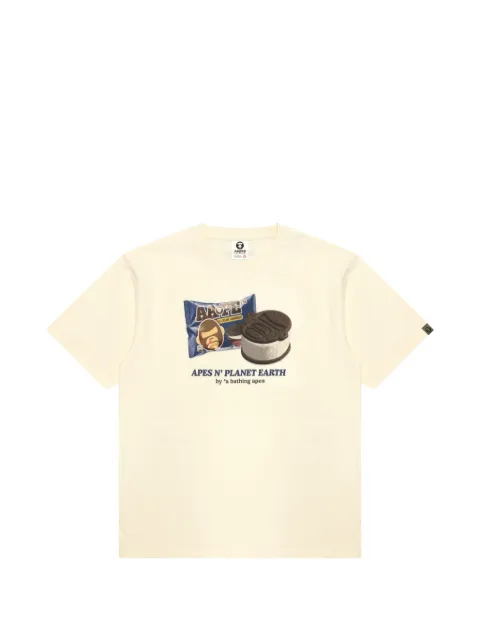 AAPE BY *A BATHING APE® ice-cream graphic T-shirt Neutrals ATE1824XXQ