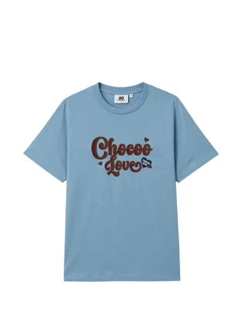 CHOCOOLATE crew-neck logo T-shirt Blue B1XTEW01047X