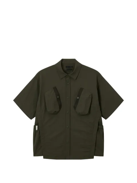 FIVE CM short-sleeve button shirt Green 5CXSRM00414X