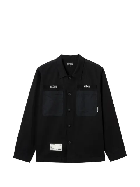 izzue patch-pocket shirt jacket Black IZXSTM00608X