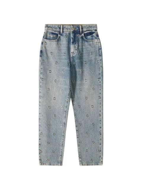 Patrizia Pepe eyelet washed jeans Blue 8P0808D144