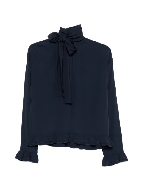 Nº21 ruffled shirt Blue G0515111