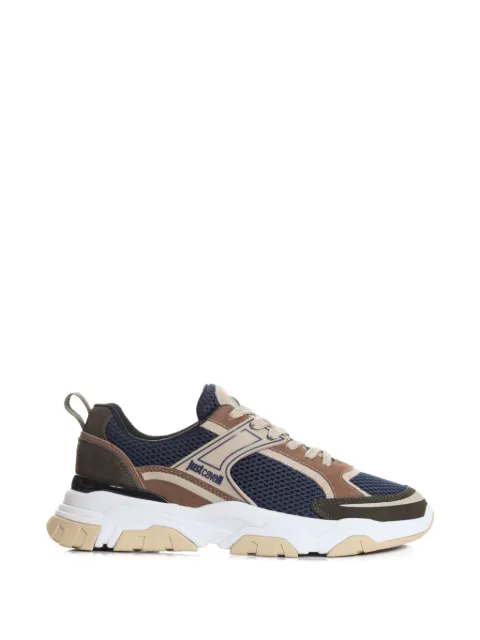 Just Cavalli textured panelled sneakers Blue 80QA3SH5ZPC22