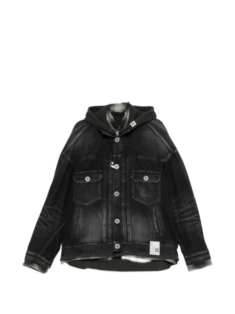 Maison MIHARA YASUHIRO hooded chest-pocket denim jacket Grey J16BL126