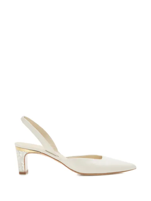 FREYA ROSE Delphine pointed-toe heeled pumps White DELPHINE