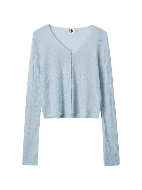 b+ab buttoned V-neck cardigan Blue 6S309AS