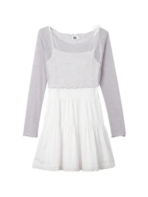 b+ab lace-detail sleeveless mini dress White 6S613AS