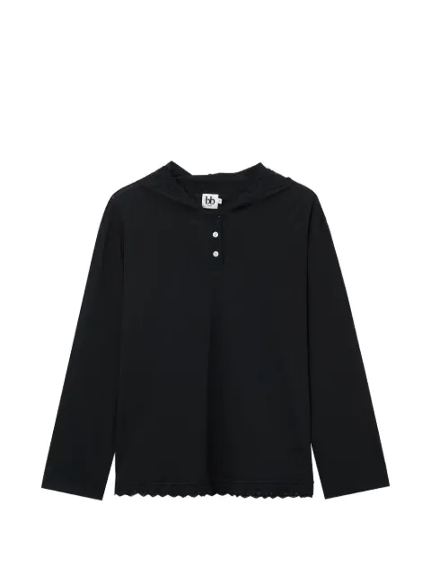 b+ab lacetrom hooded hoodie Black 6S616AS