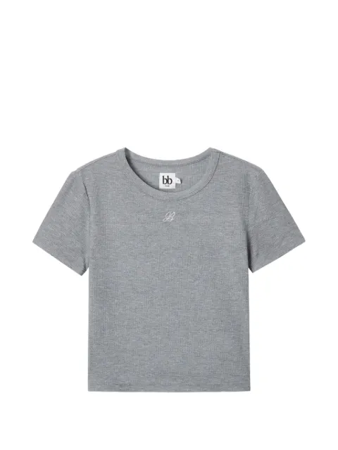 b+ab logo-detail ribbed T-shirt Grey 6S627AS