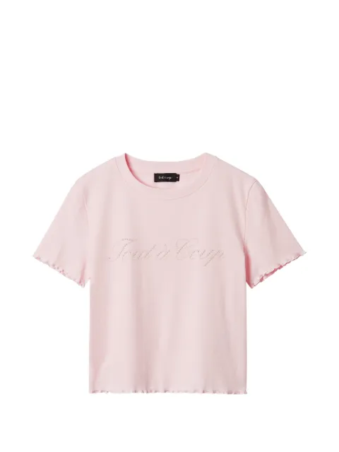 tout a coup ruffled T-shirt Pink M609AS6
