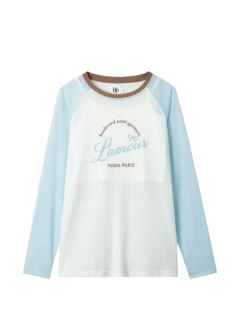 b+ab long-sleeve graphic top White 6S620AS
