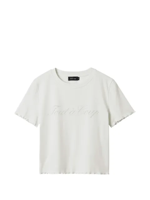 tout a coup embellished ruffled T-shirt White M609AS6