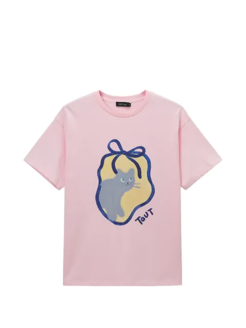tout a coup graphic-print T-shirt Pink M610AS6