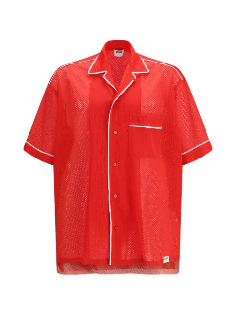 Moschino contrast-piping pocket shirt Red A02190247