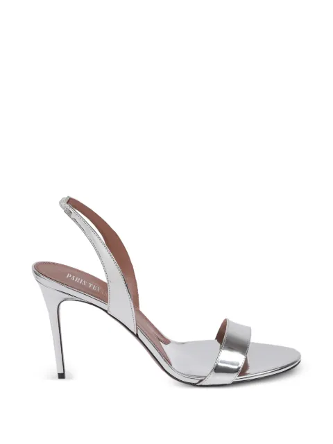 Paris Texas Vera metallic slingback sandals Silver PX1932XNPMR