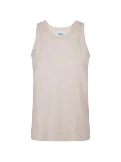 Loulou ribbed-trim tank top Pink POSOTANK