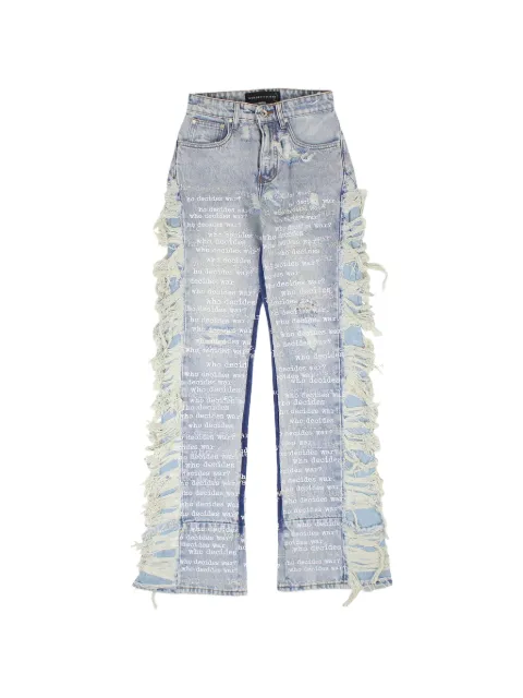 Who Decides War five-pocket printed jeans Blue 2637100000203UFSDSKY