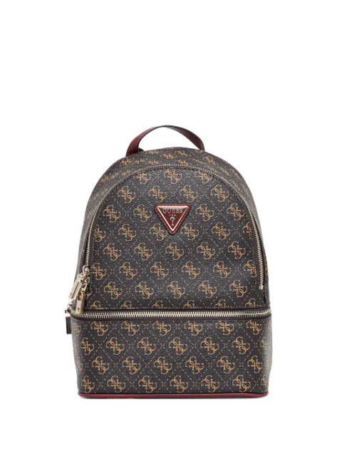 GUESS USA monogram zip backpack Brown TWLQ9676032