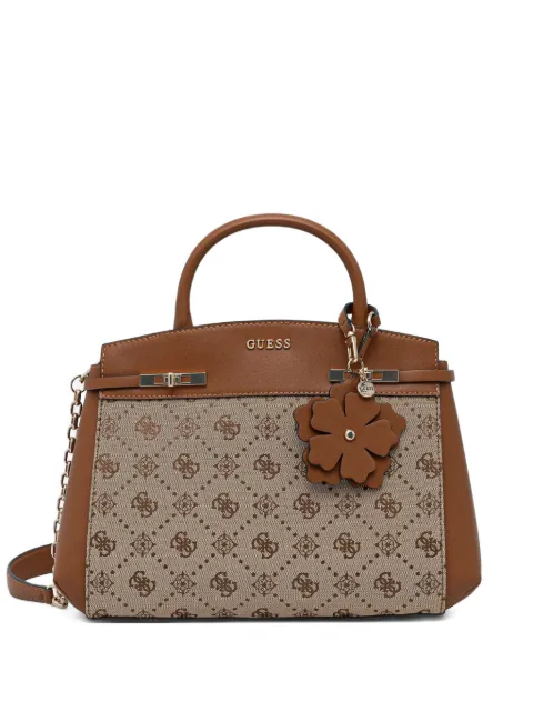 GUESS USA Melinda flower charm print tote bag Brown HWJP9902060