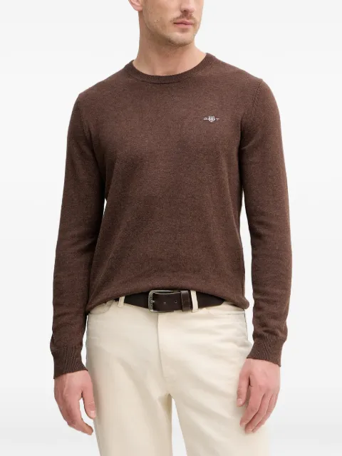 Gant logo round-neck sweater Brown 8030561