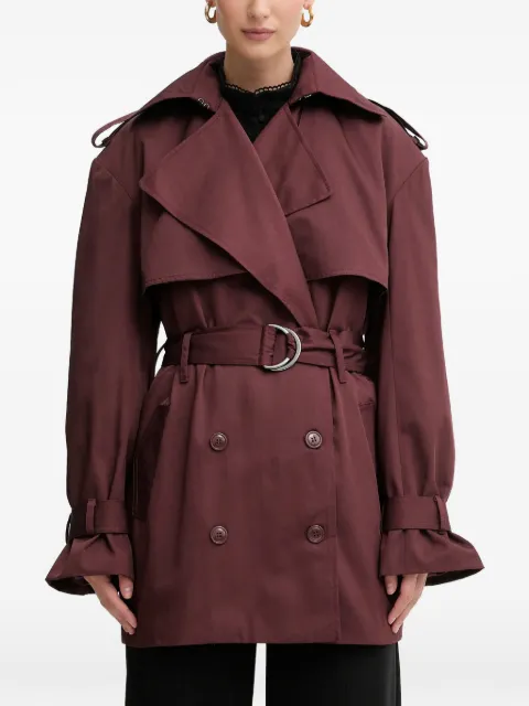 Bardot Aster belted trench coat Red 60242JB