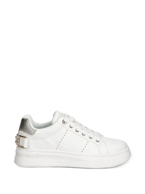GUESS USA metallic-detail sneakers White FLPWESELE12WHIGO