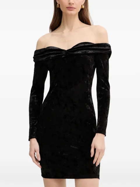 GUESS USA off-shoulder long-sleeve dress Black W6PK1MKJ170