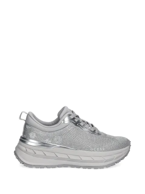 GUESS USA Runit3 logo metallic trim sneakers Grey FLPRN3FAB12