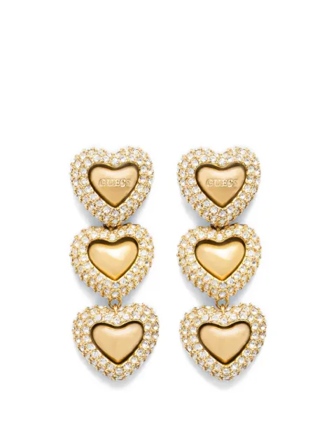 GUESS USA Beloved heart embellished earrings Gold JUBE06011JW