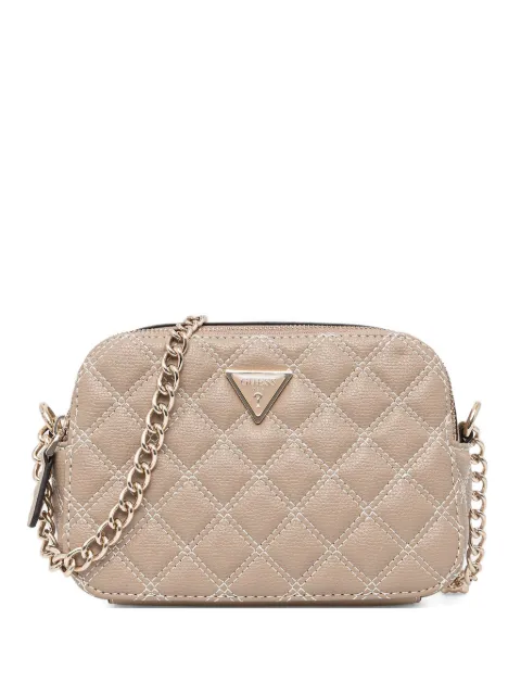 GUESS USA Giully quilted chain cross body bag Neutrals HWBQ9673140