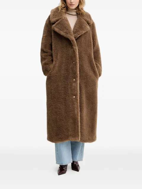 GUESS USA Eugenie single-breasted coat Brown W5BL93WJ090