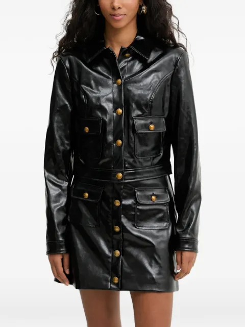 GUESS USA buttoned pocket jacket Black W6RL21WJ620