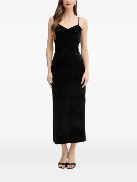 GUESS USA strap-detail midi dress Black W6PK1LKJ170