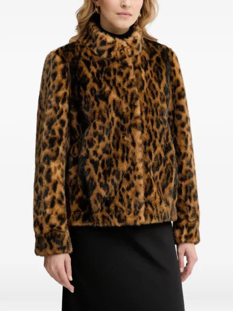 GUESS USA Luna leopard-print jacket Brown W5BL65W3900
