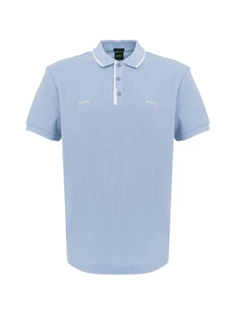 BOSS logo-detail polo shirt Blue 50512742527