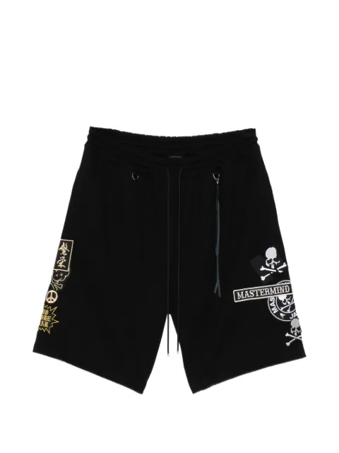 Mastermind Japan embroidered patch drawstring shorts Black MJ26EE1PA071014