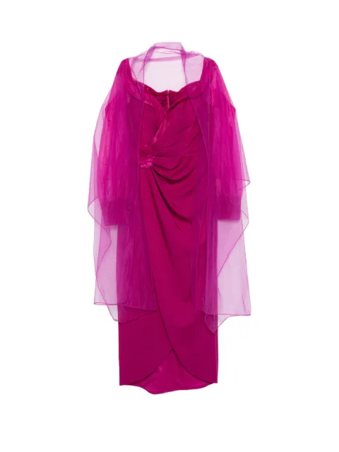 Marfil Barcelona ruffled gown Purple 1J2K1CRS00510