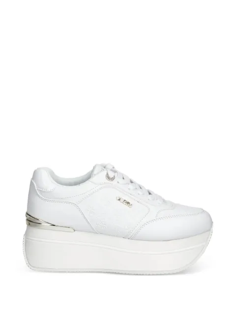 GUESS USA Camrio 4G logo embossed platform sneakers White FLPC10FAL12
