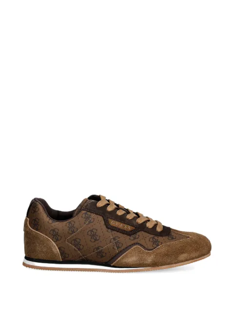 GUESS USA monogram lace-up sneakers Brown FMPOLMFAL12BROWN