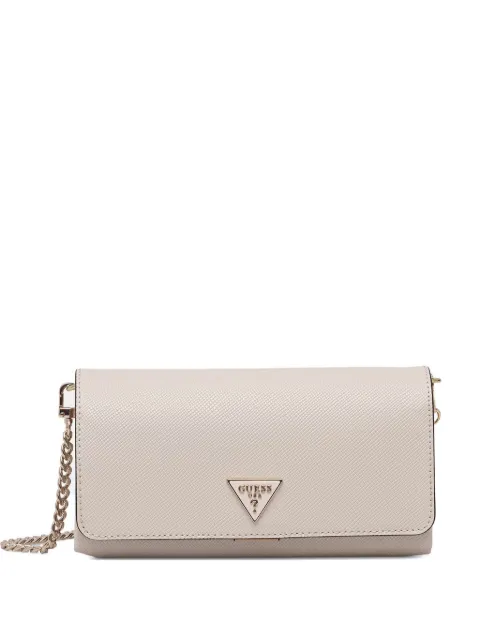 GUESS USA Noelle triangle-logo crossbody bag Neutrals HWZG9672750