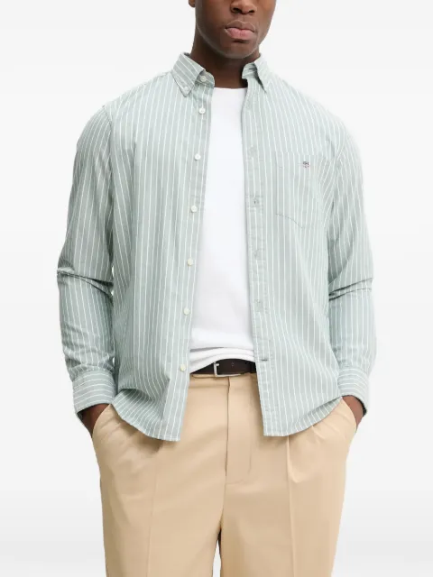 Gant striped patch pocket shirt Green 3261007