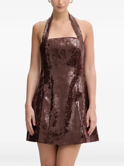 Bardot Halter sequin halter dress Brown 59857DB2