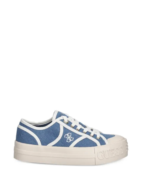 GUESS USA Issah piped-trim sneakers Blue FLPISSFAL12